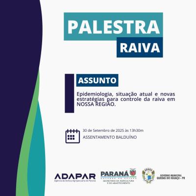 ADAPAR promove palestras sobre estratégias para o controle da raiva bovina em Laranjeiras do Sul
